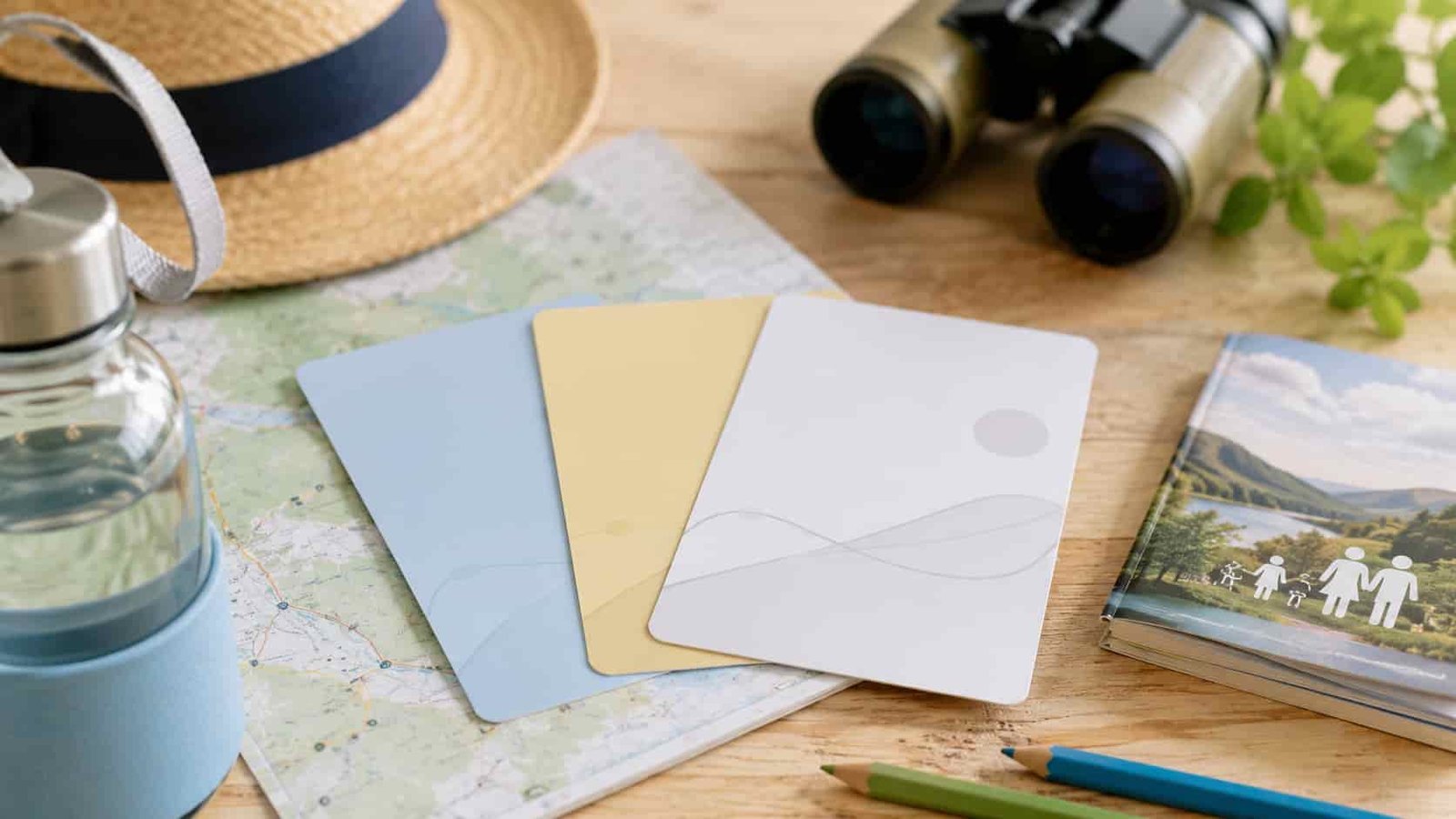 Neutrale Karten und Unterlagen als Symbol für Ferienpass und Familienpass