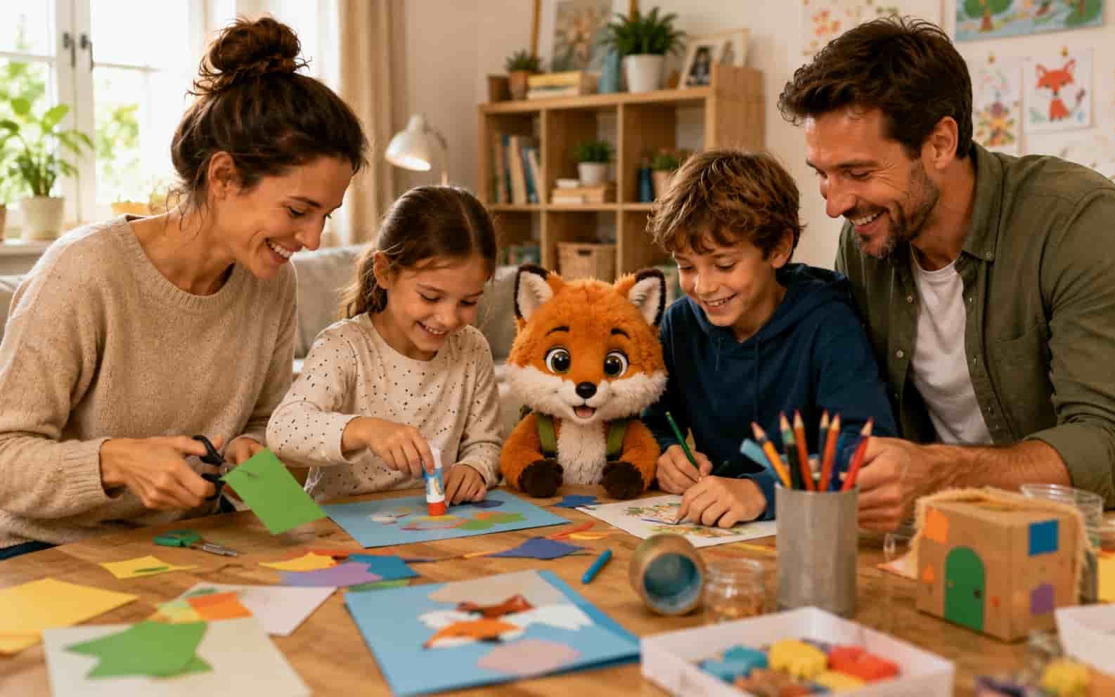 Familie mit Ferifuchs als allgemeines FeriFun-Familienbild