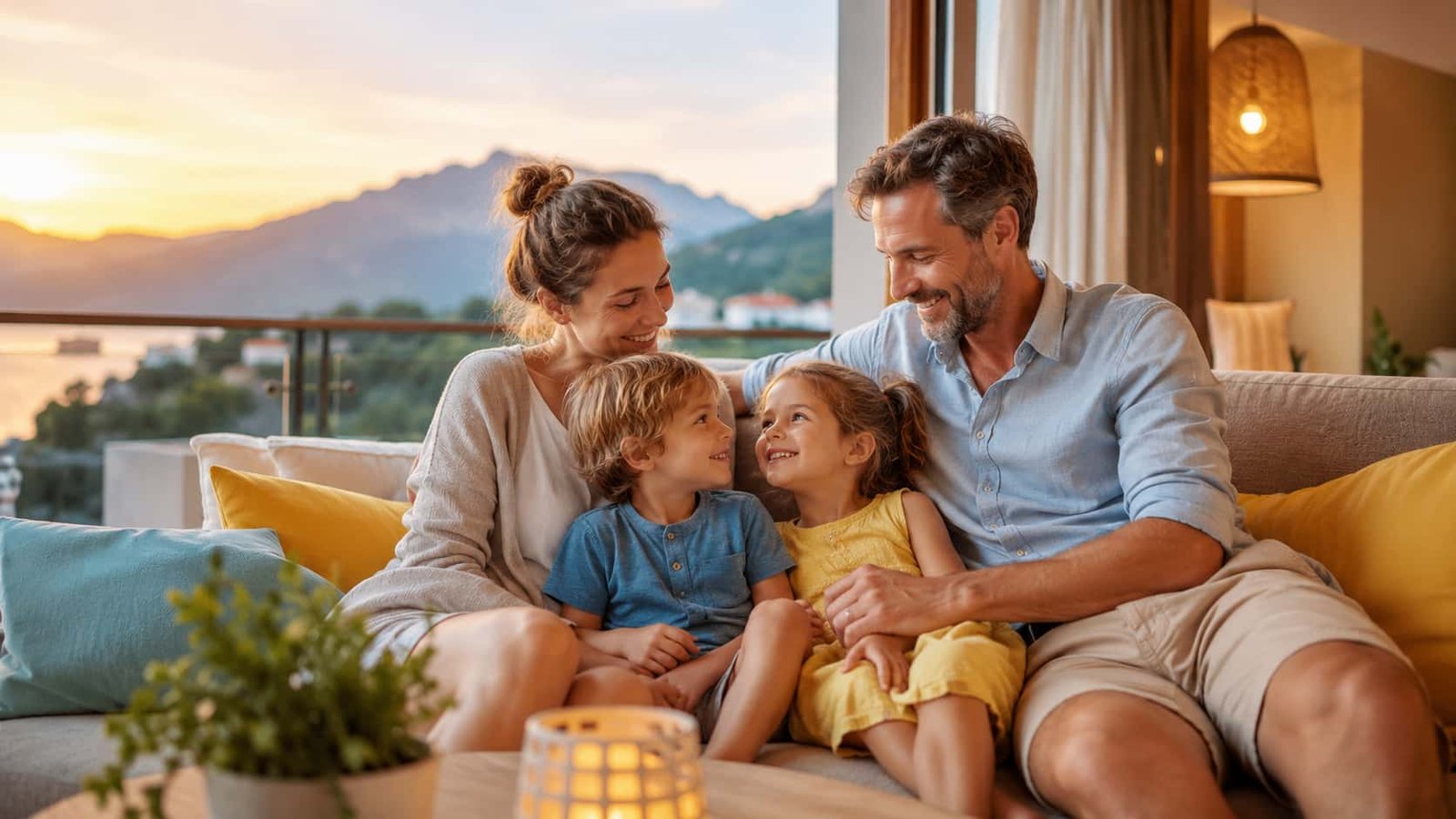 Familie erlebt einen ruhigen Wohlfühlmoment in einem Familienhotel als Ersatzbild für das Familotel Sonnenpark